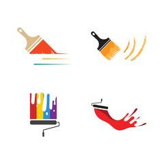 Paint Logo Template vector icon