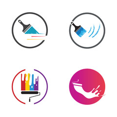 Paint Logo Template vector icon