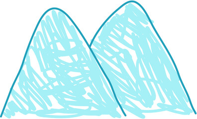 Kids Drawing Mountain Doodle Color