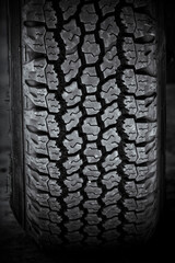 All terrain tyre pattern close up