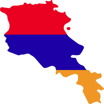recommend clip art: Armenia map city color of country flag.