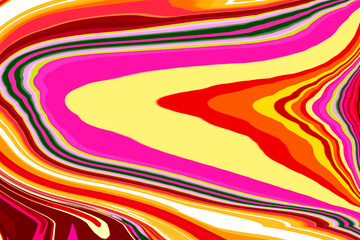 YELLOW ORANGE PINK POURED COLOUR ABSTRACT EFFECT 