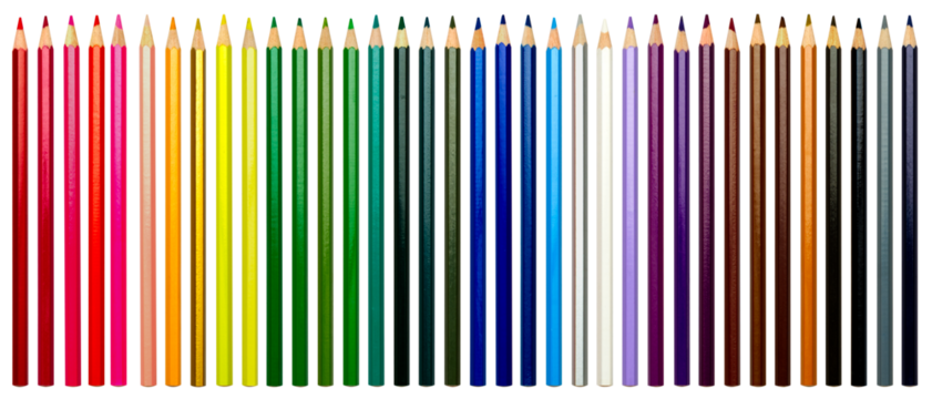 Colored Pencils Transparent Background PNG