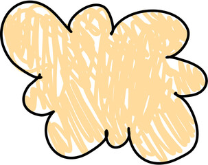 Children Draw Cloud Doodle Color