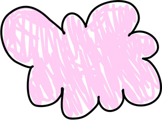 Children Draw Cloud Doodle Color