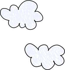 Children Draw Cloud Doodle Color