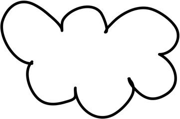 Obraz premium Children Draw Cloud Doodle