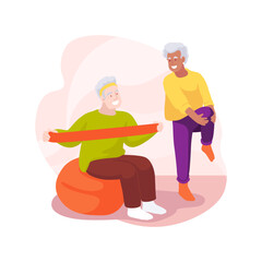 Cardio and strength workout isolated cartoon vector illustration.