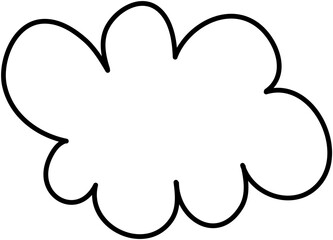 Obraz premium Retro Cloud Doodle