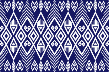 Ikat seamless pattern in tribal, folk embroidery, and Mexican style. Aztec geometric art ornament print.Design for carpet, wallpaper, clothing, wrapping, fabric, cover, textile ,american, ethnic