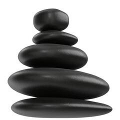 3D rendering illustration of Japanese zen stones