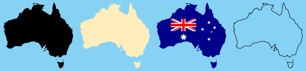 Map Australia vector background. Isolated country texture