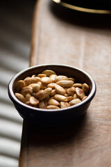 Almonds in bowl