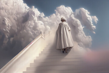 The queen going to heaven - obrazy, fototapety, plakaty