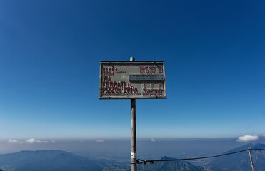 Italien - Lombardei - Lombardische Voralpen - Pizzo d'Erna - Infotafel