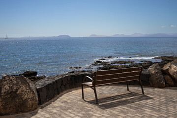 Fototapeta na wymiar View from Lanzarote to Fuerteventura