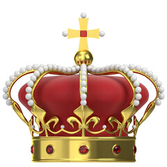 3D rendering illustration of an imperial crown