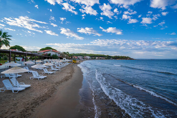 Ozdere Town Beach view in Turkey