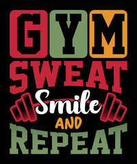 Gym t-shirt design. Typography gym t shirt design template, Workout training fitness bodybuilding print design, fitness t shirt design, gym t shirt, Gym saying t shirt, Vector design for gym. 