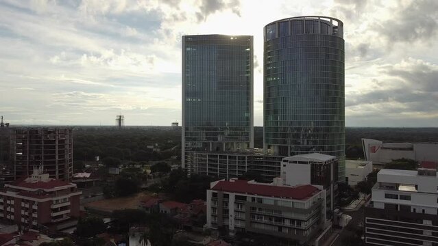 Buildings near the 4th ring road in the city of Santa Cruz de la Sierra, Bolivia