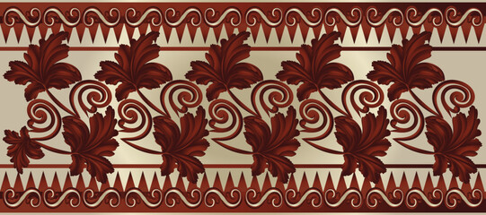 Vintage Style Ornamental Wood Pattern Floral Sadu Motif Rug Fabric - obrazy, fototapety, plakaty