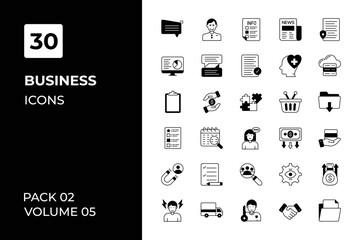 Business icons collection. Set vector line with elements for mobile concepts and web apps. Collection modern icons.