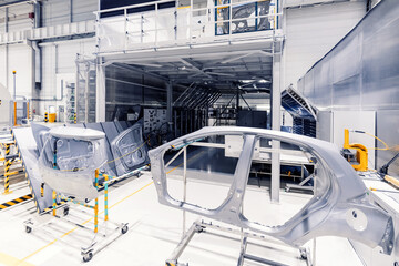 spare parts in a car plant