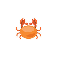 Crab vector illustration, crab flat icon