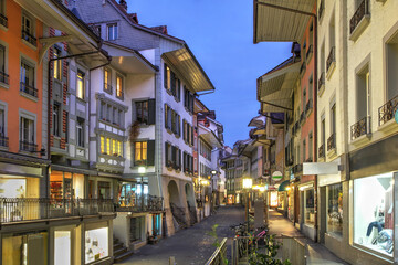 Fototapeta na wymiar Street in Thun, Switzerland