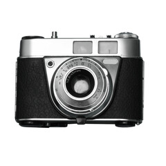 Top view of vintage camera transparent background png