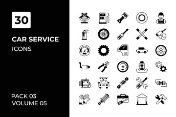 Car Service icons collection. Set vector line with elements for mobile concepts and web apps. Collection modern icons.