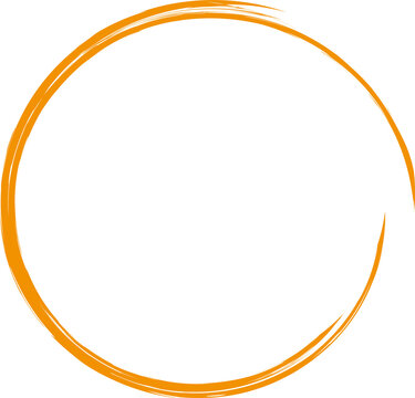 Orange Outline Circle Shape Png