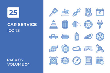 Car Service icons collection. Set vector line with elements for mobile concepts and web apps. Collection modern icons.