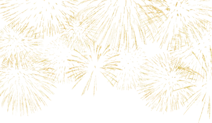 Foto op Canvas Golden firework texture, thin  stroke lines. Isolated png illustration, transparent background. Design  for overlay, montage, collage. Happy new year concept. © Anna