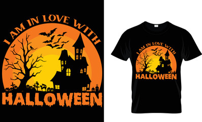 I am in love with Halloween  best halloween t shirt design template