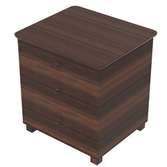 3D rendering illustration of a bedside table