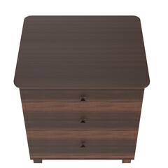 3D rendering illustration of a bedside table