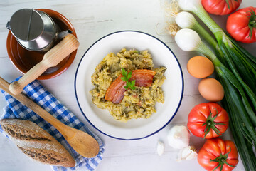 Trinxat De La Cerdanya. Typical Catalan recipe with white cabbage, potato and bacon.