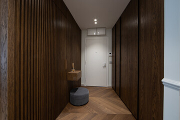 Interior of a entrance corridor in a luxury apartment
