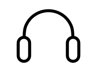 ヘッドホンアイコンA：黒