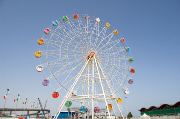 Ferris wheel on the seafront of the city of pescara
