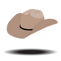 Western cowboy hat on white background. illustration vector.