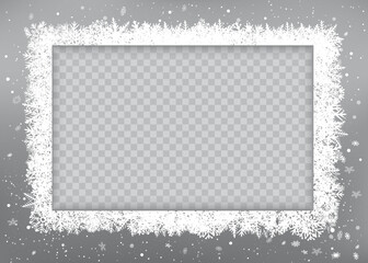 Christmas winter season photo rectangle frame