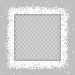 Christmas winter season photo square frame