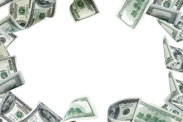 Dollar bill. Washington American cash. Usd money background. Money falling.