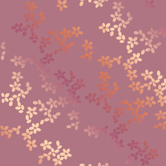 Mauve Floral Vector Seamless Pattern
