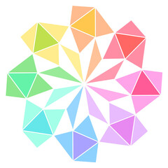 Abstract Geometric Rainbow Polygon-8bb4