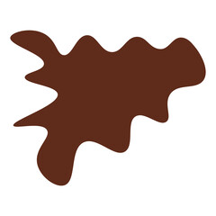 Shape chocolate splash. Vector illustration.