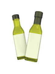 Transparent Olive Oil Glass Bottle Image