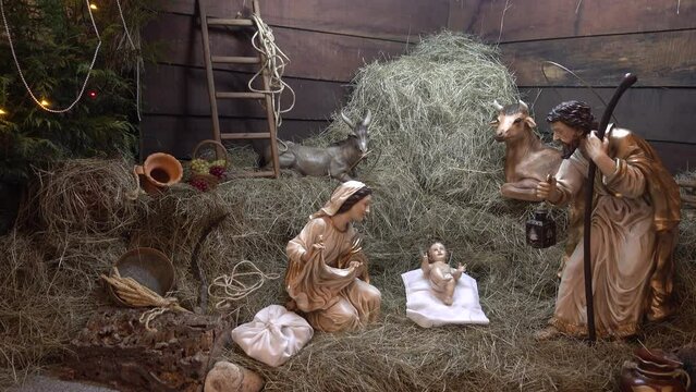 nativity scene with jesus